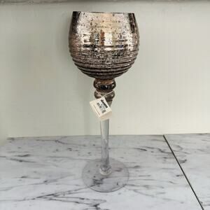 Melrose Metallic Goblet Candle Holder NWT